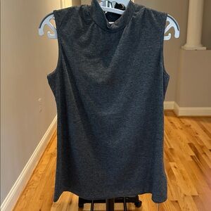NWT Sleeveless Gray Mock Neck Top